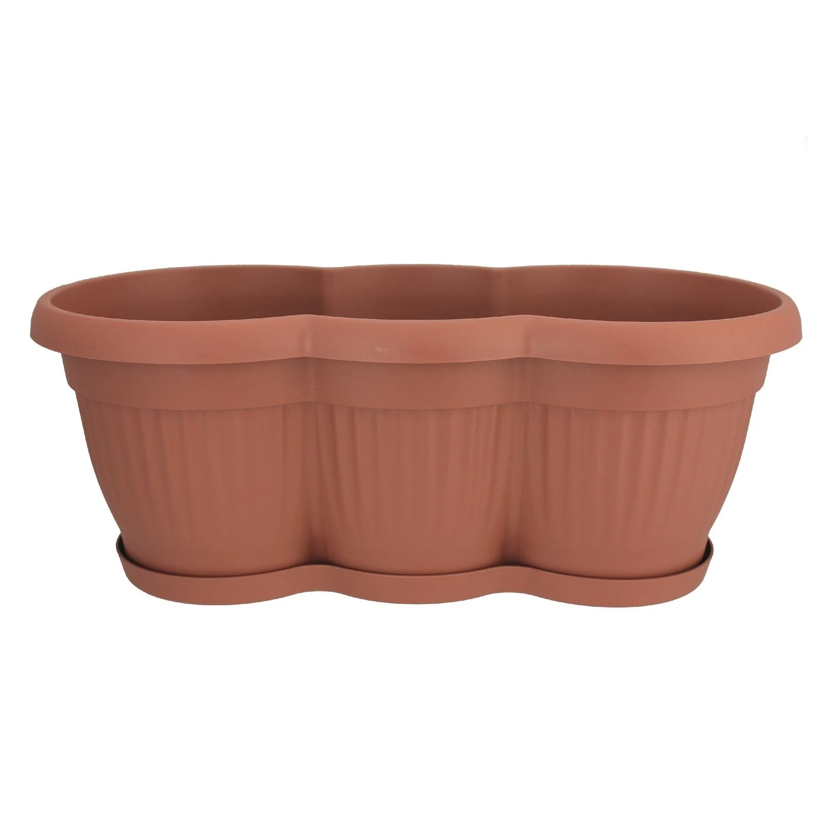 HTI-LIVING Blumenkasten „Kreta“ • 40 × 17 × 19 cm • Terracotta
