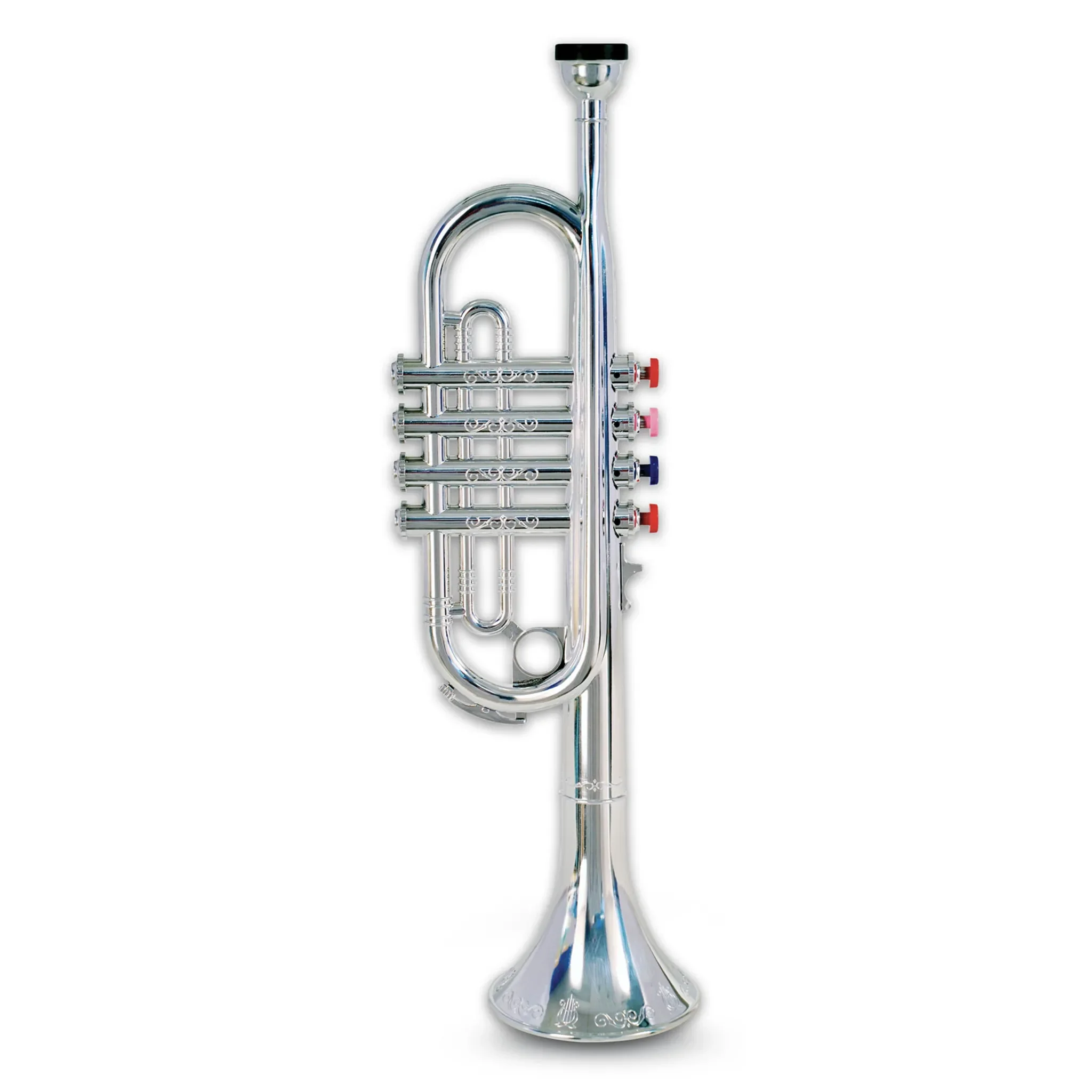 Bontempi Spielzeug-Trompete – 4 farbige Tasten, 43 cm, Musikinstrument für Kinder