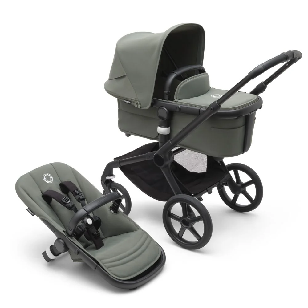 Bugaboo Fox 5 Forest Green Kinderwagen Set mit Liegewanne und Sitz