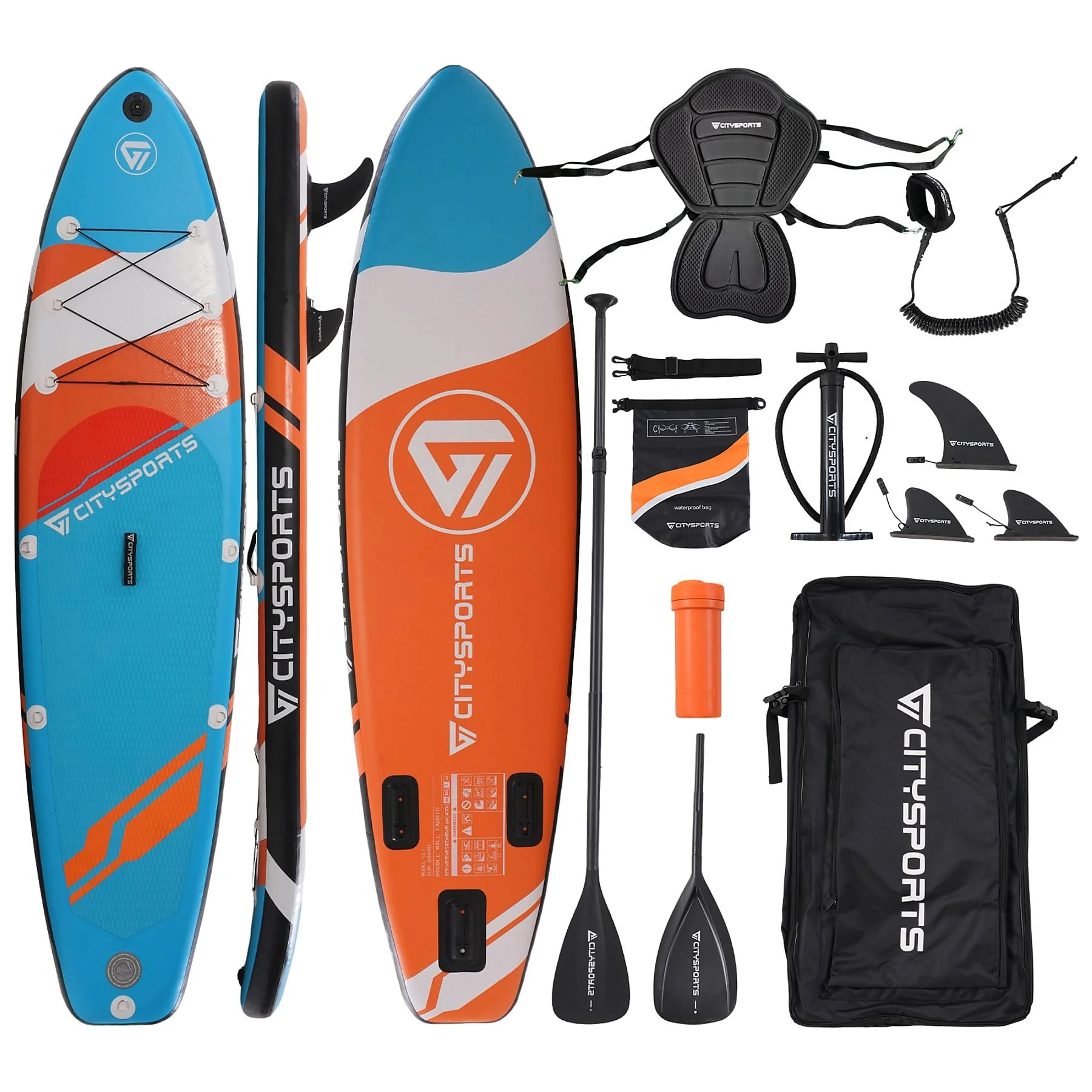 CITYSPORTS CL1 stand up paddle mit komplettem zubehör orange