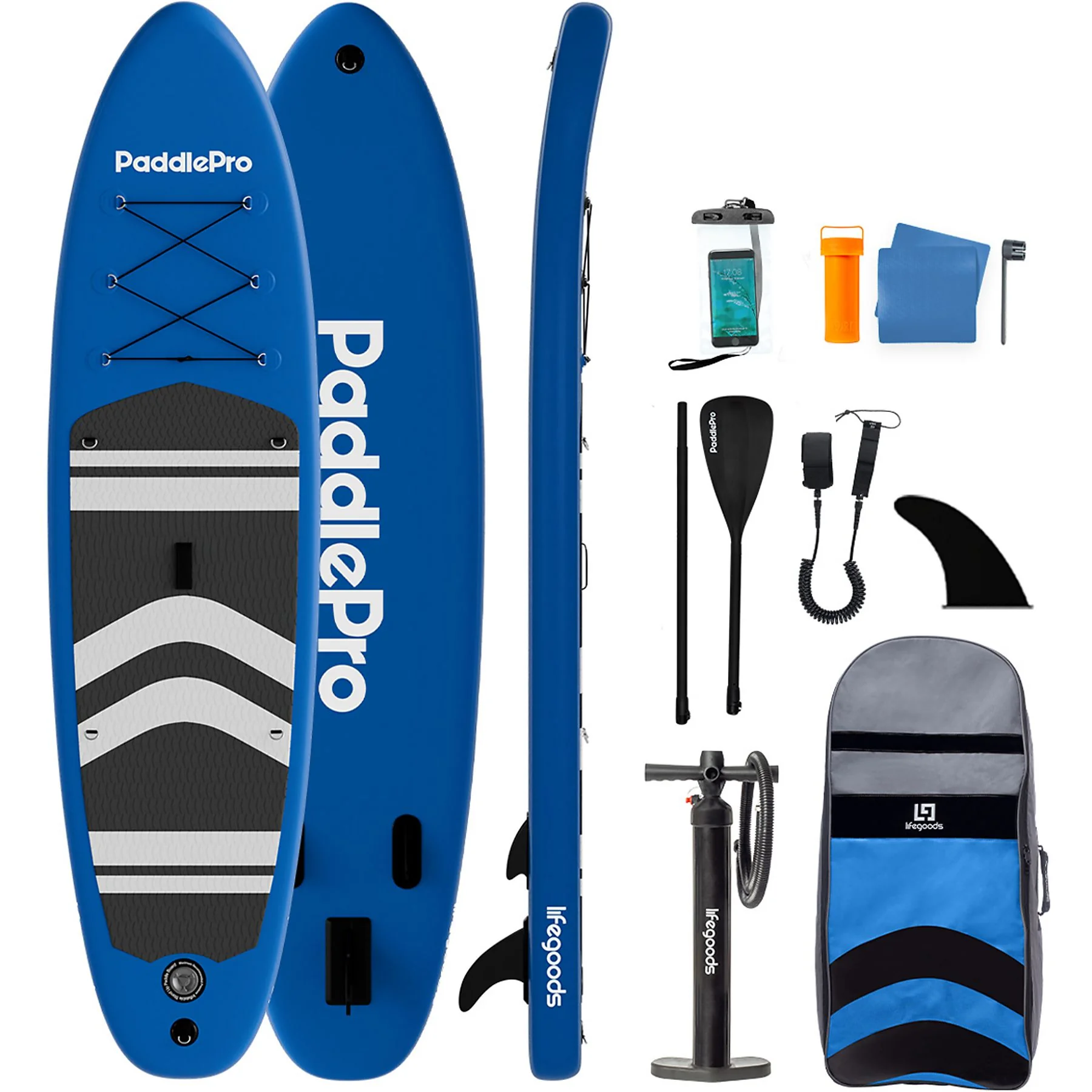 LIFEGOODS LG1144 PaddlePro Allround SUP Board Blauw
