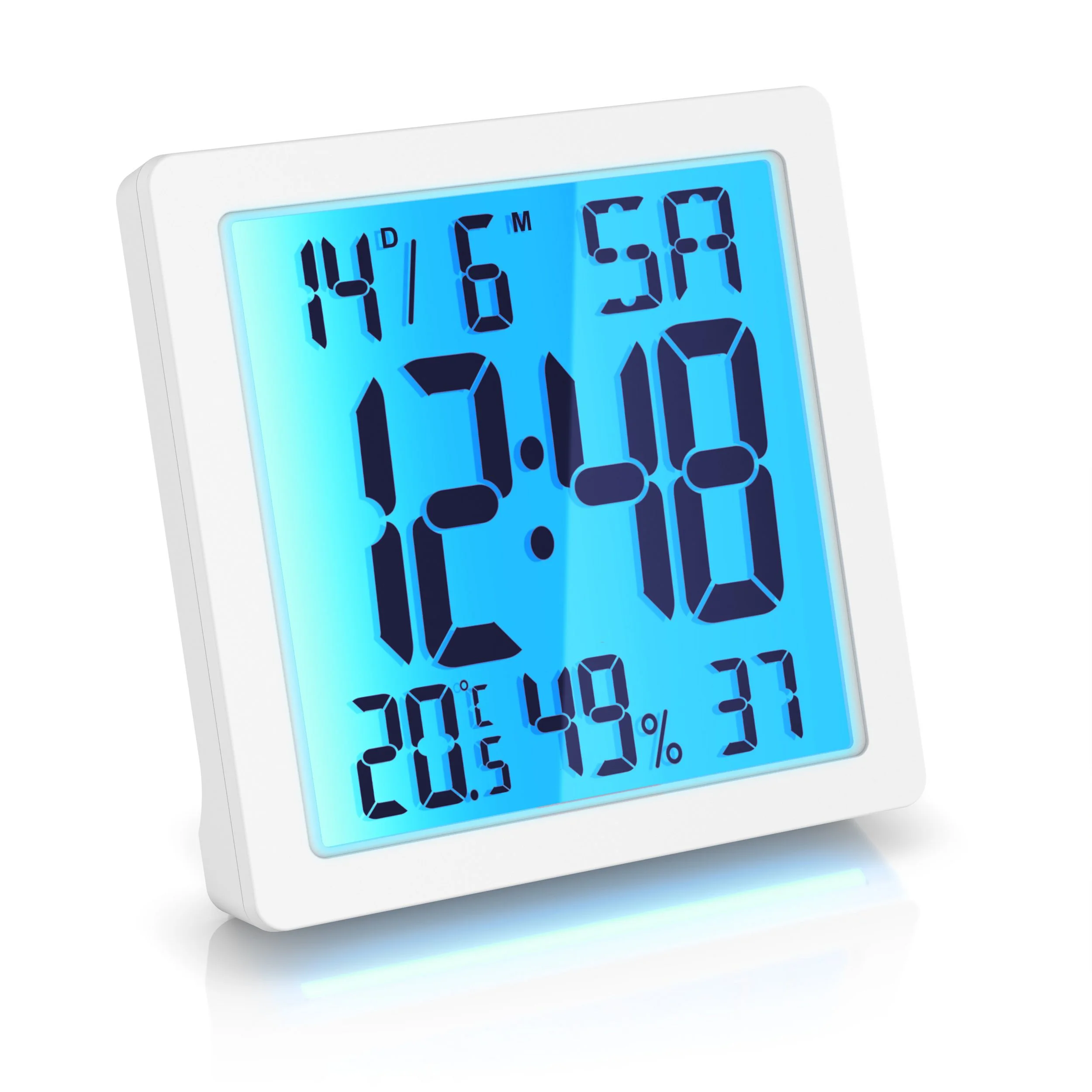 Digitaler Wecker – LCD-Display, Beleuchtung, Temperatur & Luftfeuchtigkeit
