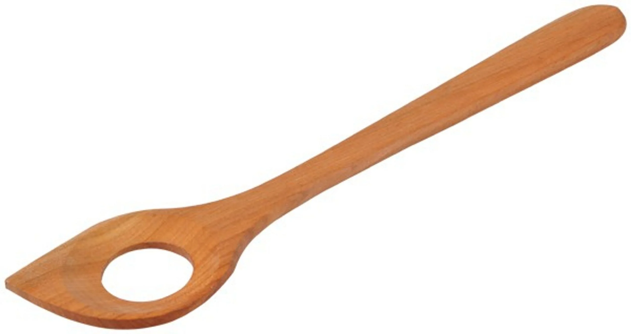 GRAVIDUS Kochlöffel aus Kirschholz – spitz mit Loch, 30 cm