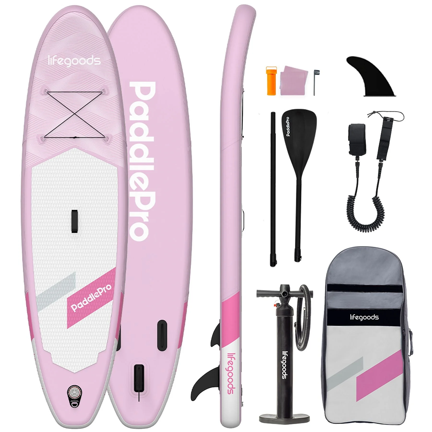 LIFEGOODS LG1307 PaddlePro Allround Compact SUP Board Rose